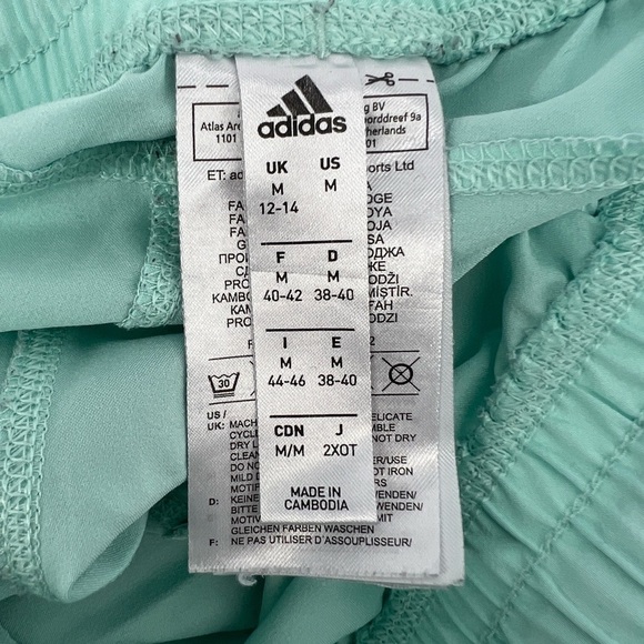 Adidas Seafoam Dri Fit Athletic Shorts Size Medium (12/14) Women’s - Picture 2 of 5